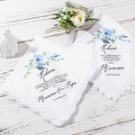 Fazzoletto da sposa personalizzato in pizzo floreale 100% cotone con nome e data regalo di addio al nubilato per la sposa