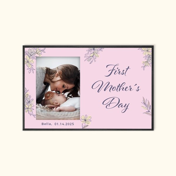 Marco de fotos personalizado para el primer Día de la Madre con texto Decoración para el hogar Cumpleaños Baby Shower Regalo para la nueva mamá Familia