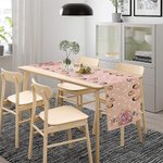 Personliga Polka Dot Bunny-öron 2-7 Ansiktsfoton Bordslöpare med initialer Påsk Dining Decor Present till barnfamilj