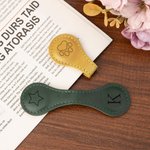 Spersonalizowany Zodiak Paw Print Serce Skórzany Magnetyczny Klips do Zakładek z Inicjałem Materiały do Czytania Prezent Urodzinowy dla Moli Książkowych Miłośników Książek