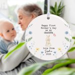 Personalised Happy First Mother's Day Cute Animal Ceramic Ornament with Name and Year Mother's Day Gift for Woman