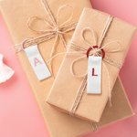 Personalized Multicolor Embroidered Initial Tag Elastic Ring Keychain Birthday Backpack Decoration Holiday Gift for Kids Family Friends