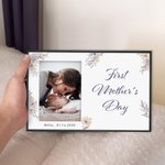 Gepersonaliseerd Eerste Moederdag Fotolijst met Tekst Home Decoratie Verjaardag Baby Shower Gift voor Nieuwe Moeder Familie