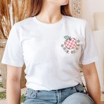 Personalized Apple Heart Candy Shape Daily Motivation T-shirt Sweatshirt with Name Appreciation Teacher's Day Gift for Teacher School Staff
