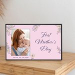 Gepersonaliseerd Eerste Moederdag Fotolijst met Tekst Home Decoratie Verjaardag Baby Shower Gift voor Nieuwe Moeder Familie