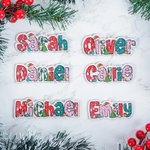 Personalisierte Weihnachtsmannmütze Glocke Weihnachtsbaum Name Ornament Kinderzimmer Weihnachtsbaum Dekoration Geschenk für Kinder Familie