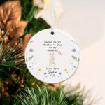 Personalised Happy First Mother's Day Cute Animal Ceramic Ornament with Name and Year Mother's Day Gift for Woman