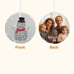 Personalized Ceramic Snowman Ornament with Family Names Home Decoration Christmas Gift for Family