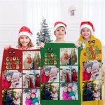 Couverture Personnalisée Sunglass Cool Cousins Club 5-8 Photo Collages avec Année Multicolore Décoration Maison Réunion de Famille Cadeau de Noël pour les Enfants