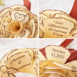Henkilökohtainen Rustic Paper Rose Topper Twine kääritty Floral Pen kanssa nimikirjaimet nimet ja nauha vieraskirjaan häät osapuoli sisustus lahja pari