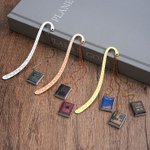 Personalisierte Miniatur 1-3 Buchdeckel Charms Retro Edelstahl Haken Lesezeichen Accessoire Geburtstag Geschenk für Buchliebhaber Bücherwurm