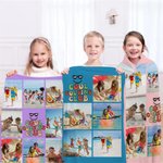 Couverture Personnalisée Sunglass Cool Cousins Club 5-8 Photo Collages avec Année Multicolore Décoration Maison Réunion de Famille Cadeau de Noël pour les Enfants