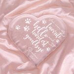 Personalized Heart Acrylic Pet Memorial Plaque with Warm Message Pet Loss Sympathy Gift for Pet Lovers