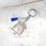 Personalized Acrylic Rainbow Nurse Keychain with Text Year Thank You Doctor Nurse Graduation Gift for Medical Staff