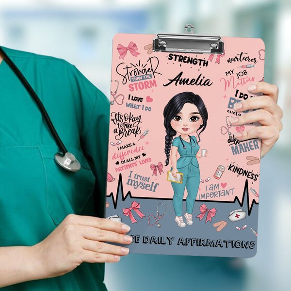 Henkilökohtainen Cartoon Sairaanhoitaja Lääkäri leikepöydän nimi Valmistuminen arvostus lahja Medical Staffille