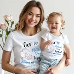 Personlig Vår 1:a Mors Dag Tillsammans 100% Bomull Baby Onesie med Namn Present till nybliven mamma