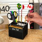 Personalized 3D Printed Guitar Amp Model Guitar Picks Holder Darts Holder with Name Birthday Gift for Guitar Players Darts Lover