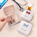 Portagioie portatile in pelle con nome, regalo di laurea essenziale e di apprezzamento per il personale medico.