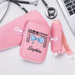 Personalizada Bow Estetoscopio Nombre Botella de Agua Bolsa de Transporte Accesorios para 40 oz Stanley Apreciación Regalo de Graduación para el Personal Médico Estudiante