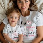 Personlig Vår 1:a Mors Dag Tillsammans 100% Bomull Baby Onesie med Namn Present till nybliven mamma
