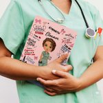 Personlig tegneserieutklippstavle for sykepleier og lege med navn Graduation Appreciation Gift for Medical Staff