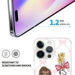 Personalized Cartoon Nurse Doctor Bow Birth Flower Phone Case for iPhone with Name Appreciation Birthday Gift for Medical Staff