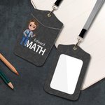 Personalizzato aiuto all'insegnamento Fiore personaggio dei cartoni animati in pelle portabadge con nome e cordino Ufficio Ritorno a scuola Regalo per la giornata dell'insegnante