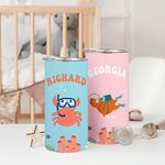 Personalisierte 355 ml Tauchen Tier Design Schnabeltasse mit Namen 2 Deckel und Farbvarianten Geburtstag Geschenk für Jungen Mädchen