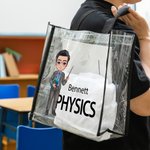 Personalised Cartoon Teacher Waterproof Large Clear Tote Bag with Name and Subject Birthday Appreciation Back to School Gift for Teacher