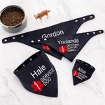 Personalized Star of Life Adjustable Buttons ESA Emotional Support Dog Cat Bandana with Embroidered Name Identification Birthday Gift for Pet Lover