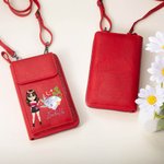 Personalisierte Cartoon Mode Mädchen Birthstone PU Leder Crossbody Tasche Brieftasche mit Namen und Kartenschlitze Reisezubehör Geburtstag Geschenk für Frauen