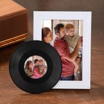 Personalised Set of 2 Classic Vinyl Record Design Coaster with Photo Home Decor Birthday Gift for Vinyl Lovers