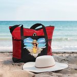 Personalizada Caricatura Playa Personaje Oxford Bolsa Tote con Nombre Viaje Esenciales Cumpleaños Regalo para Mujeres