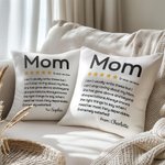 Recensione personalizzata a cinque stelle Morbido cuscino di lancio con nome Festa della mamma Regalo di compleanno per la mamma