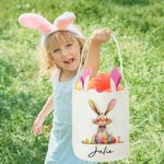 Personalisierte schrulligen Ostern Hase Eier Korb mit Namen Eier Jagd Party Favors Ostern Geschenk für Jungen Mädchen