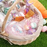 Henkilökohtainen kirkas nimi Täytettävissä pääsiäismuna säiliö Glitter nauha pääsiäinen metsästys osapuoli lahja perheelle lapsille