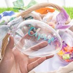 Henkilökohtainen kirkas nimi Täytettävissä pääsiäismuna säiliö Glitter nauha pääsiäinen metsästys osapuoli lahja perheelle lapsille
