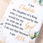 Funda de Teléfono Personalizada Floral Soy la Hija del Rey con Nombre Regalo Religioso de Bautizo Cumpleaños para Cristianos
