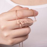 Henkilökohtainen Dainty syntymäkivi Cross kaulakoru nimi Jeesus Korut Syntymäpäivä Christian Kaste lahja naisille