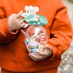 Henkilökohtainen kirkas nimi Täytettävissä pääsiäismuna säiliö Glitter nauha pääsiäinen metsästys osapuoli lahja perheelle lapsille