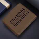 Personalized Multiple Card Slots Photo Leather Wallet with Engraved 1-12 Names Father's Day Anniversary Gift for Dad Grandpa