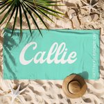 Personalized Multicolour Gettin' My Bronze On Oversized Quick Dry Beach Towel with Name Beach Pool Party Birthday Gift for Family Friends