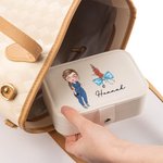 Personalizzato fiore di nascita fiocco medico personaggio dei cartoni animati scatola di gioielli in pelle PU con nome compleanno infermiera settimana regalo per il personale medico