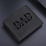 Personalized Multiple Card Slots Photo Leather Wallet with Engraved 1-12 Names Father's Day Anniversary Gift for Dad Grandpa