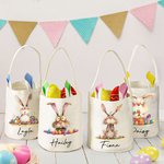 Personalisierte schrulligen Ostern Hase Eier Korb mit Namen Eier Jagd Party Favors Ostern Geschenk für Jungen Mädchen