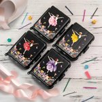 Personalisierte Geburt Blume Tutu Fee Ballett Mädchen Bobby Pin Fall Haar Zubehör Veranstalter mit Namen Geburtstag Team Geschenk für Ballerina Ballett Liebhaber