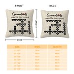 Personalized Grandkids Make Life More Grand Crossword Puzzle Soft Throw Pillow Cover with Names Mother's Day Father's Day Gift for Mom Grandparents