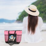 Personalizada Caricatura Playa Personaje Oxford Bolsa Tote con Nombre Viaje Esenciales Cumpleaños Regalo para Mujeres