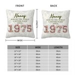 Personalizado 3D Rosas Plumas Suculentas Año de Nacimiento Diseño Suave Funda de Almohada con Nombre y Texto Decoración del Hogar Regalo de Cumpleaños para Amigos Familia 8
