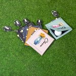 Personalized Birth Flower Golf Bag Design Super Absorbent Portable Golf Ball Name Towel with Tee and Retractable Clip Birthday Gift for Golf Players